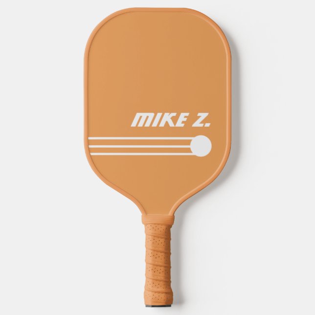 Tan Colour PickleBall Paddle with Player's Name (Front)