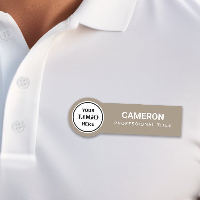Tan Company Logo Name Tag (Creator Uploaded)