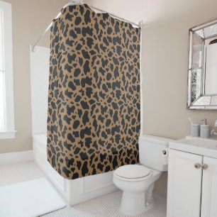 tan Cow Print Shower Curtain