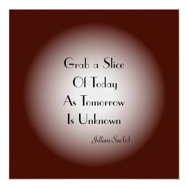 Tan Cream with Moon Effect> Quotes Poster (Front)