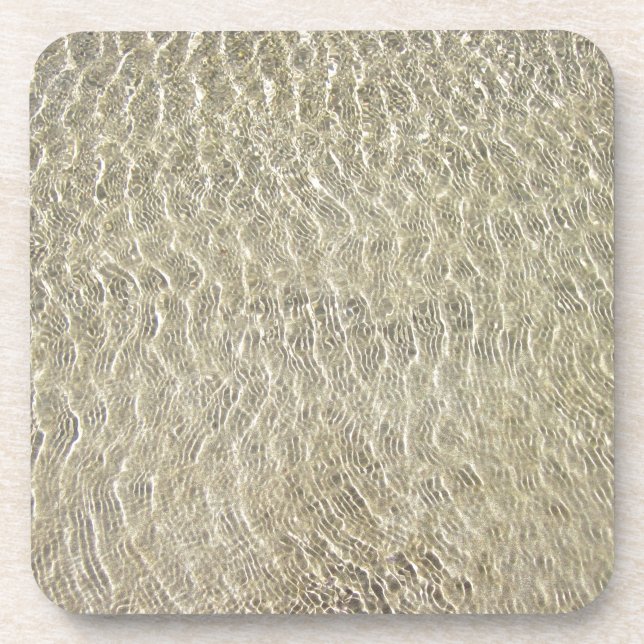 Tan Crocodile Leather Pattern Coaster (Front)