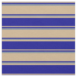 Tan, Dark Blue, and Light Slate Grey Pattern Fabric