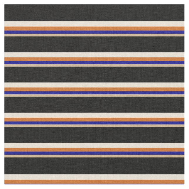 Tan, Dark Blue, Chocolate, Bisque, and Black Fabric (Close Up)