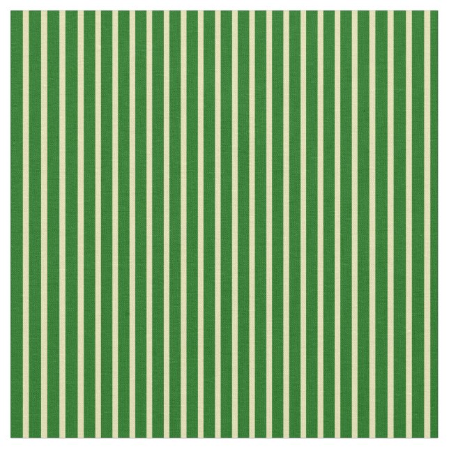 Tan & Dark Green Pattern Fabric (Close Up)