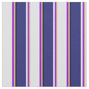 Tan, Dark Violet, Lavender, Midnight Blue & Black Fabric