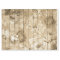 Tan Distressed Rustic Roses on Wood Decoupage