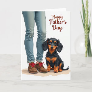 Tan Dog Sweet Fathers Day Card