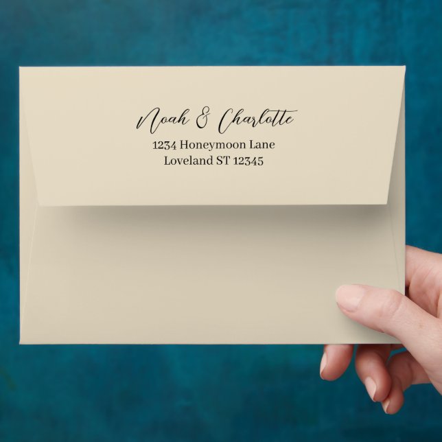Tan Earth Tones Wedding Special Occasion Envelope (Hand)