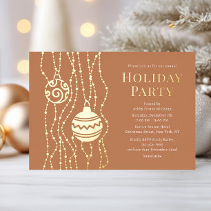 Tan Elegant Christmas Party Corporate Holiday