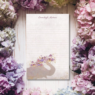 Tan Elephant Dreamy Boho Chic Monogram Stationery