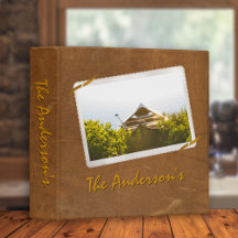 Tan Faux Leather Customisable Photo And Text