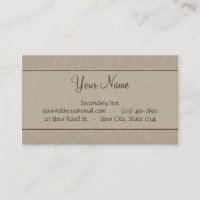 Tan Floral Wisps & Stripes with Monogram