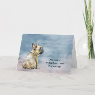 Tan French Bulldog Sympathy Condolence Card