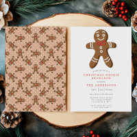 Tan Gingerbread Man Cookie Exchange Christmas