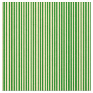 Tan & Green Lined Pattern Fabric