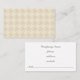 Tan houndstooth Business Card