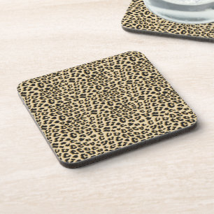 Tan Leopard Print  Coaster