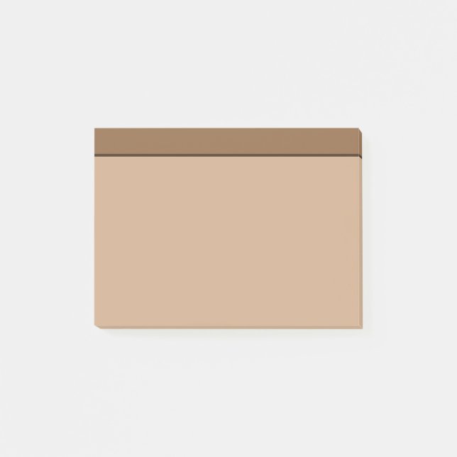 Tan Light Brown Colour Minimalist Post-It Notes (Front)