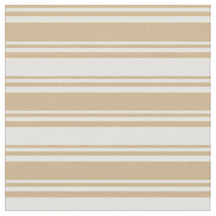 Tan & Light Yellow Coloured Pattern of Stripes Fabric