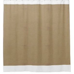 Tan linen Texture Shower Curtain