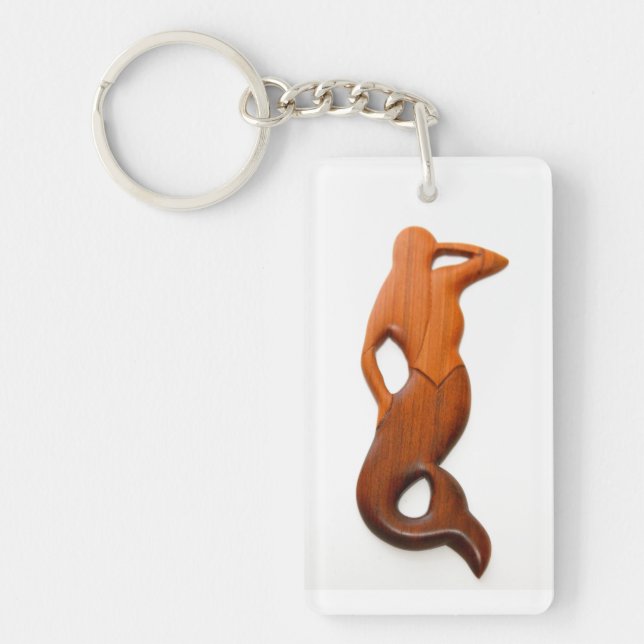 tan lookout mermaid key ring (Front)