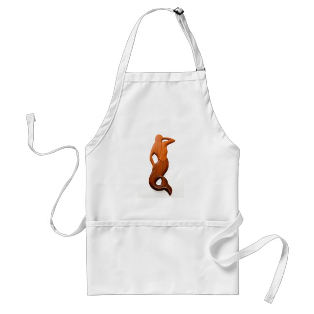 tan lookout mermaid standard apron (Front)