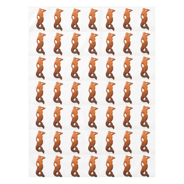 tan lookout mermaids tablecloth (Front)