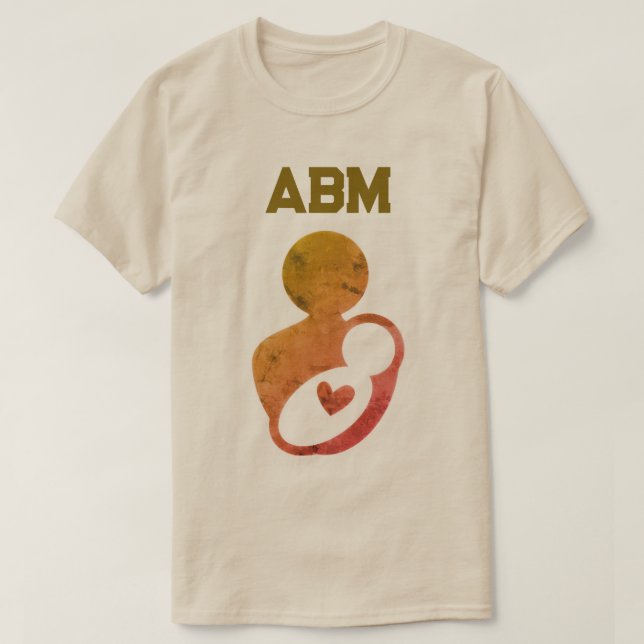 Tan Mother Baby ABM Peace Love Breastmilk T-Shirt (Design Front)
