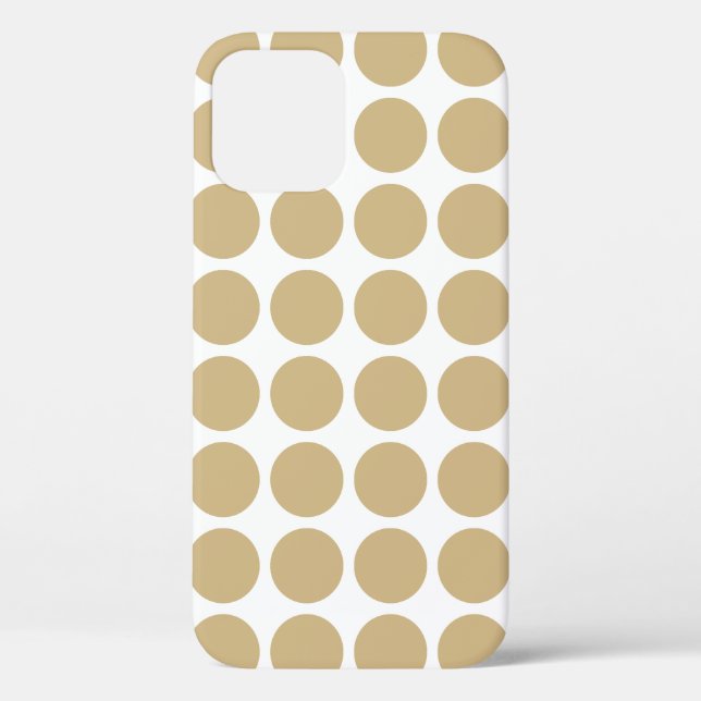 Tan Neutral Dots Case-Mate iPhone Case (Back)