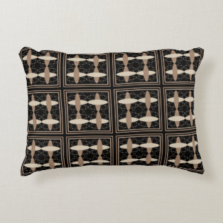 Tan on Black Decorative Cushion