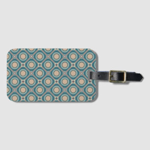 Tan on Green Luggage Tag