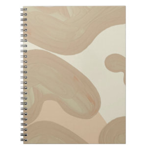 Tan Paint Lines Notebook – Minimalist Chic