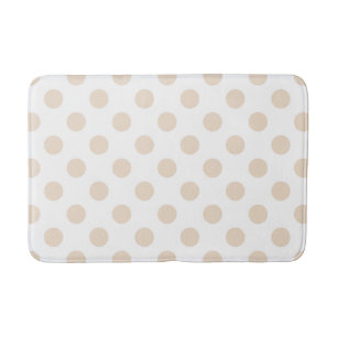 Tan polka dots bath mat