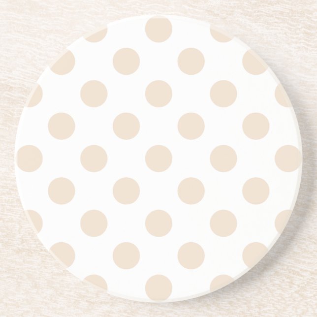 Tan polka dots coaster (Front)