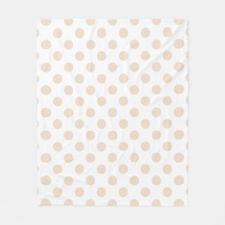 Tan polka dots fleece blanket