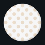 Tan polka dots magnet<br><div class="desc">Tan polka dots on white background</div>