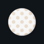 Tan polka dots magnet<br><div class="desc">Tan polka dots on white background</div>