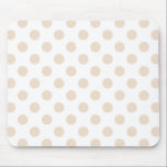 Tan polka dots mouse pad<br><div class="desc">Tan polka dots on white background</div>