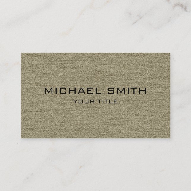 Tan Professional Modern Business Card (Front)
