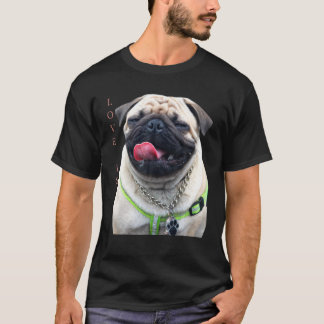Tan Pug Women Men Pug Mum Dad Life Tee Love Dog Pe