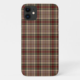 Tan, Red and Green Plaid iPhone 11 Case