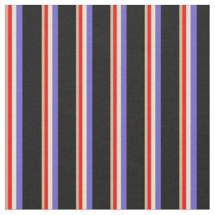 Tan, Red, Beige, Slate Blue, and Black Coloured Fabric