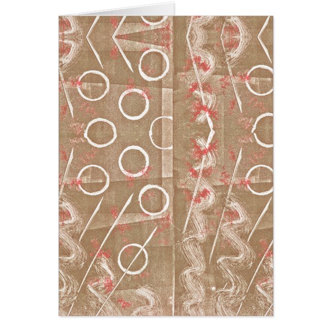 Tan Rust White Abstract (Front)