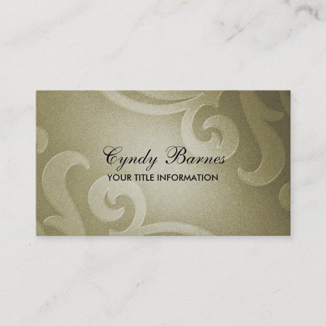 Tan Shimmer Business Card (Front)