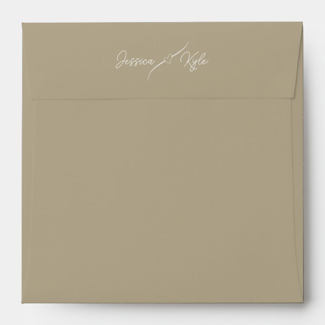Tan Solid Stationery Coloured Envelope (Back (Top Flap))