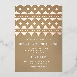 Tan Southwest Gleam Wedding Rose Gold