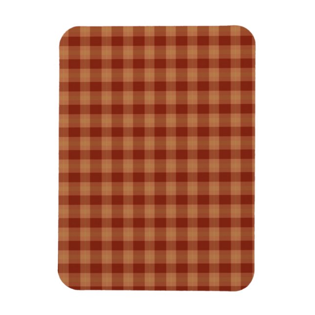 Tan Tartan Flexible Photo Magnet (Vertical)