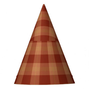 Tan Tartan Party Hat