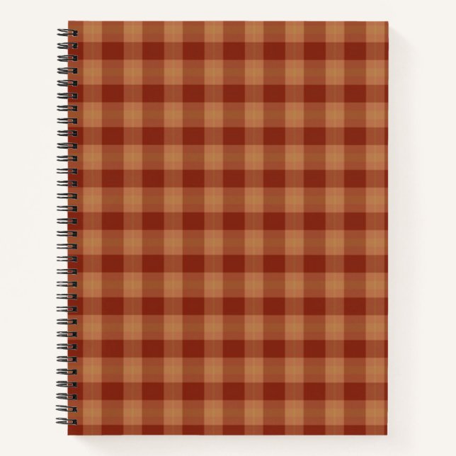 Tan Tartan Spiral Notebook  (Front)