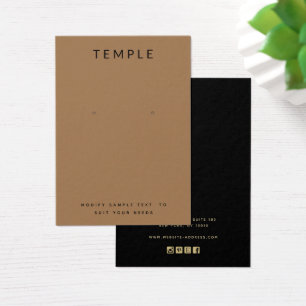 Tan Terracotta Add Logo Earring Display Card